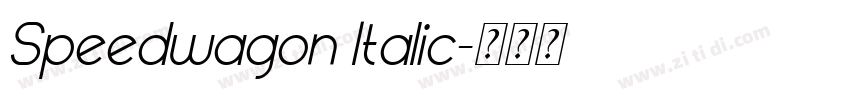 Speedwagon Italic字体转换